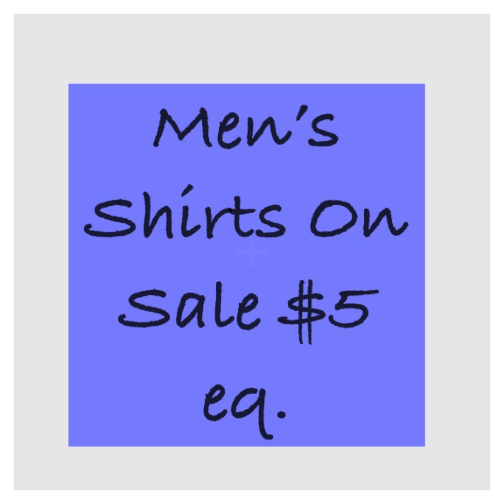 Men’s shirt sale